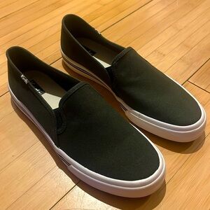 KEDS dark army green slip ons